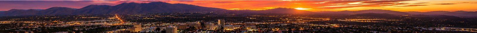 Inland Empire valley lights at sunset